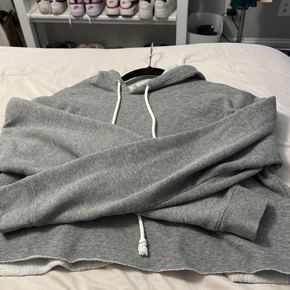 Grey cropped hoodie